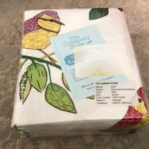 The company store bird fitted sheet queen